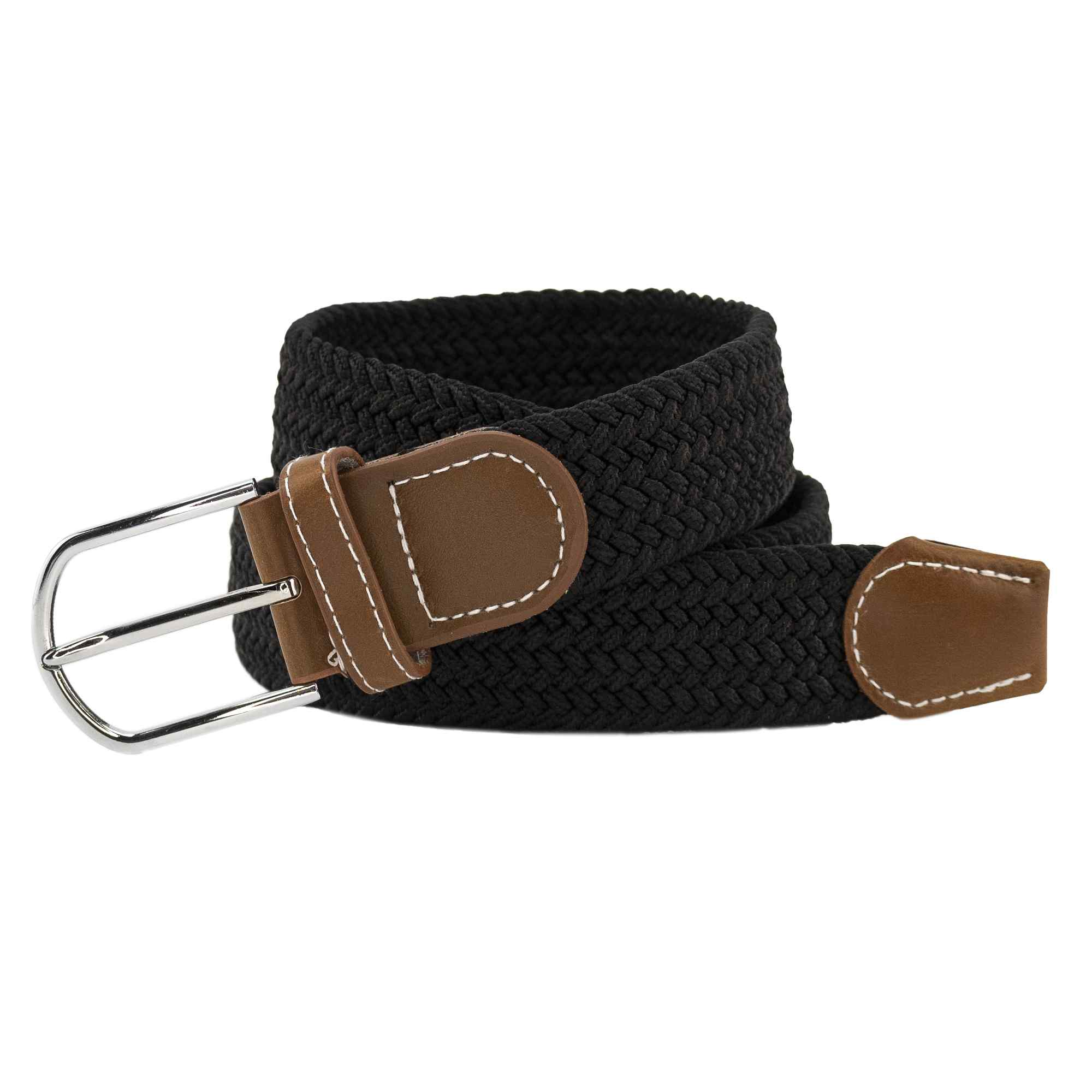 Cinturón trenzado extensible y elástico 110 cm negro - imagen 2