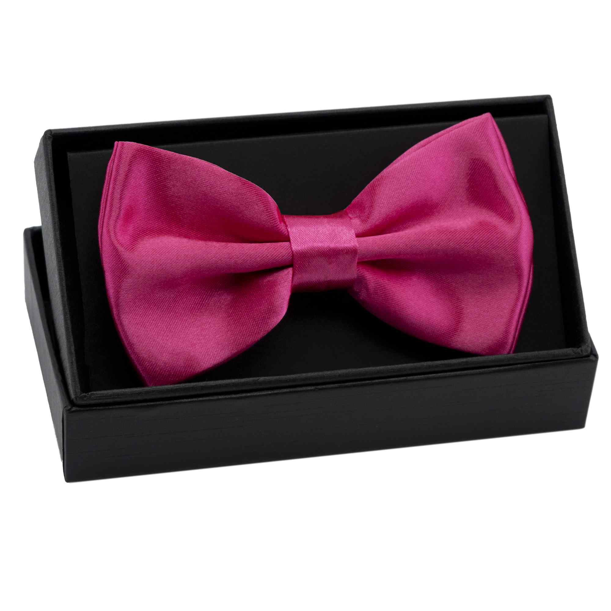 Pajarita clasica rosa fucsia preatada