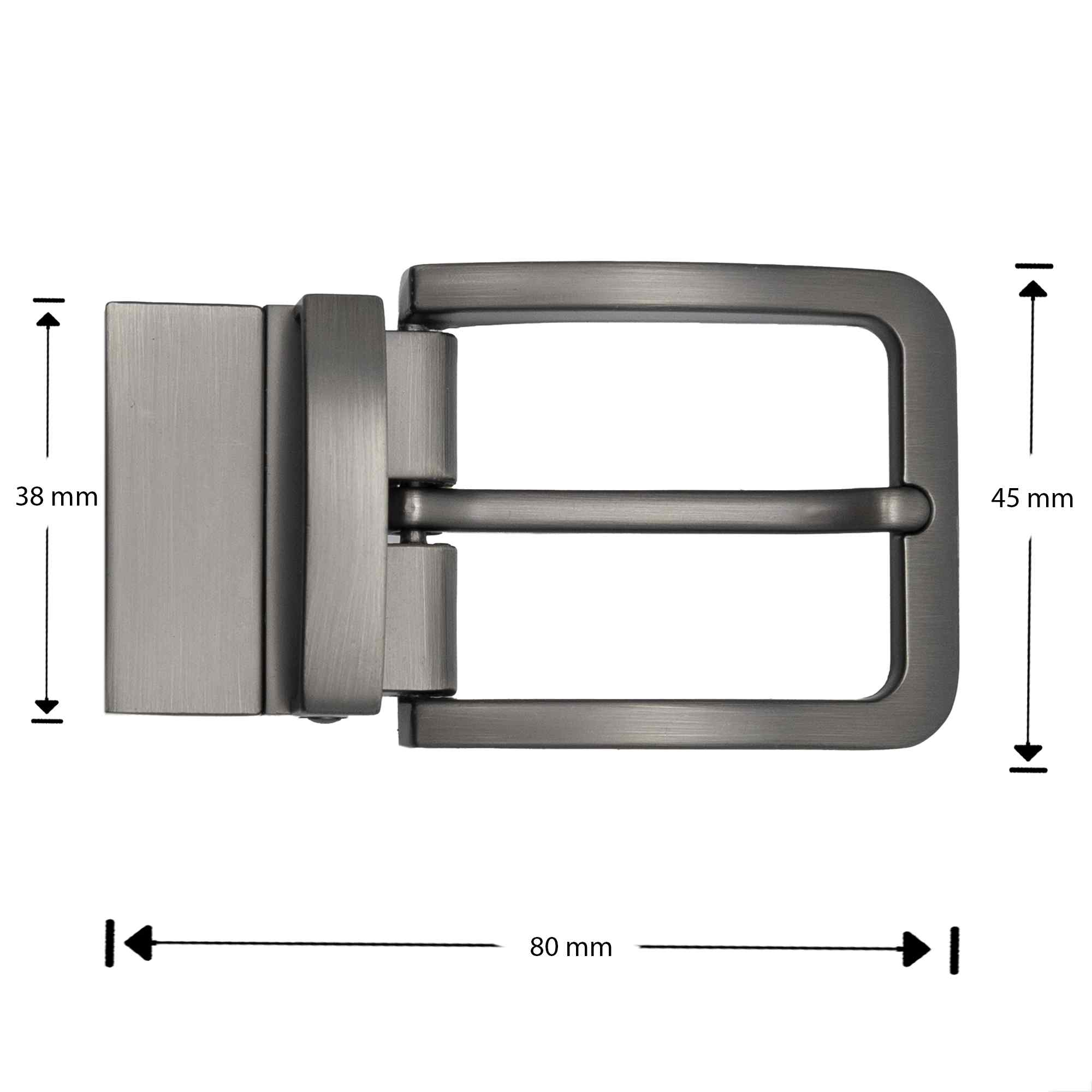 Hebilla reversible de cinturón, hebilla rectangular, hebilla metalica - imagen 4