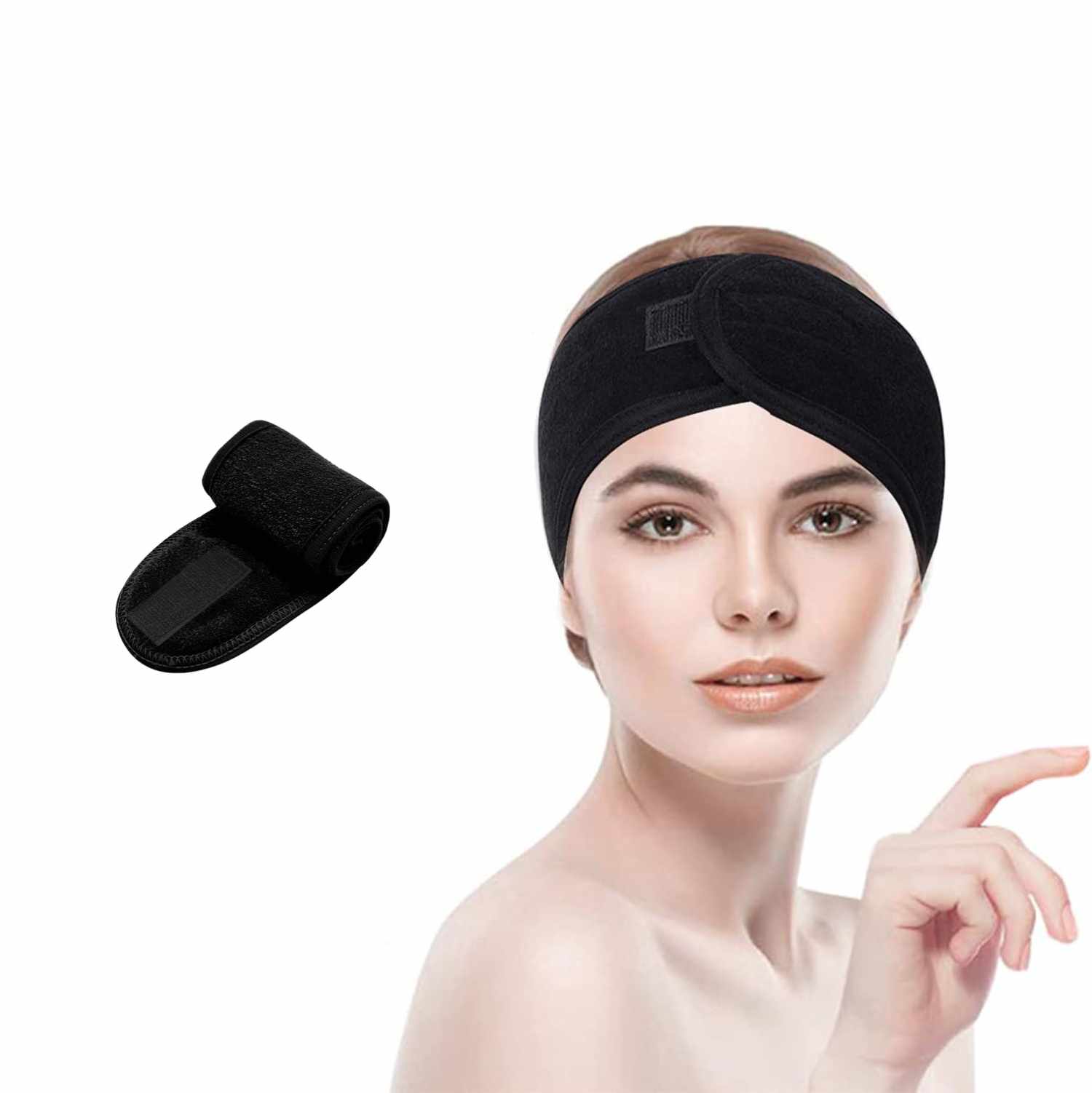 Diadema de Maquillaje para Lavado de Cara Negra