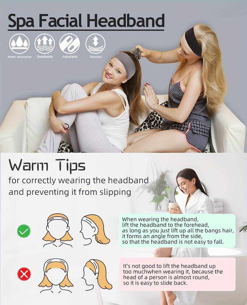 Diadema de Maquillaje para Lavado de Cara Negra - imagen 5