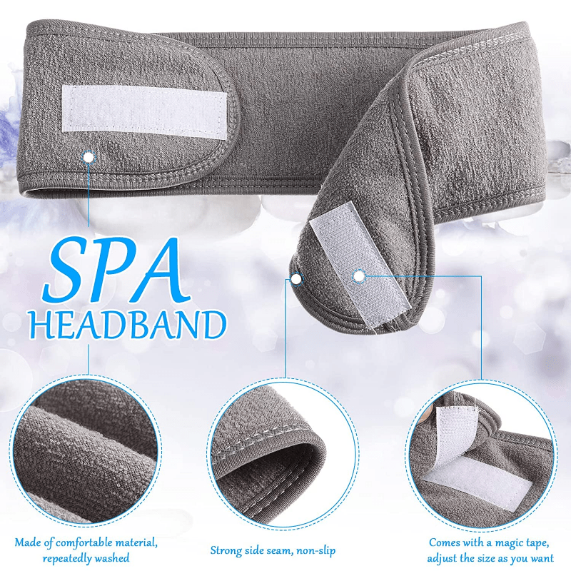 Diadema de Maquillaje para Lavado de Cara Gris - imagen 3