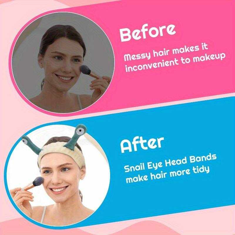 Diadema de spa Maquillaje facial forma de Caracol Azul Cielo - imagen 7