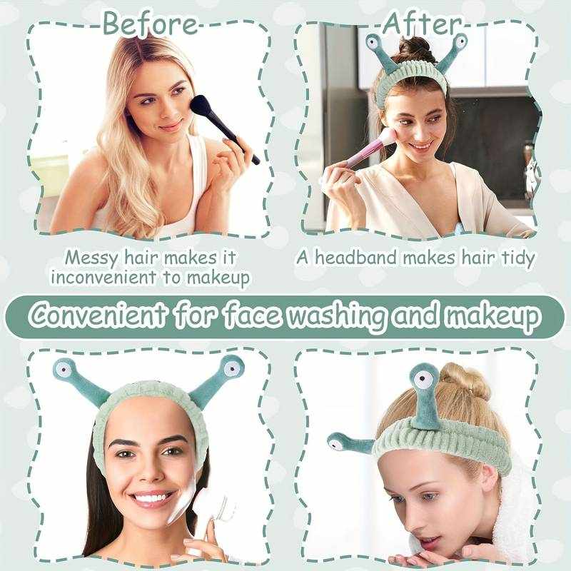 Diadema de spa Maquillaje facial forma de Caracol Azul Cielo - imagen 4