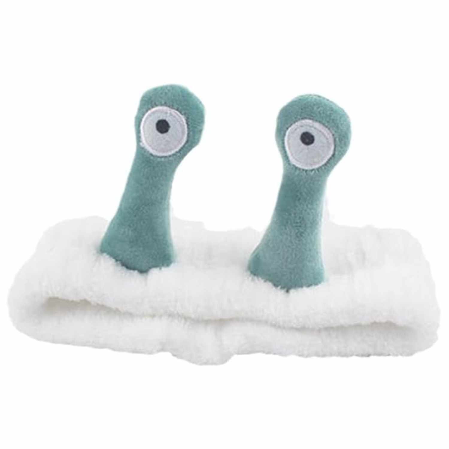 Diadema de spa Maquillaje facial forma de Caracol Blanco y Verde Agua