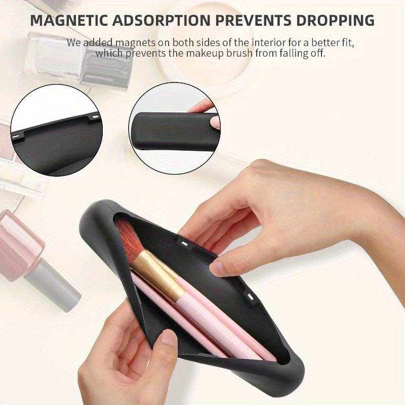 Estuche para brochas de maquillaje - cierre imantado - Negro - imagen 3