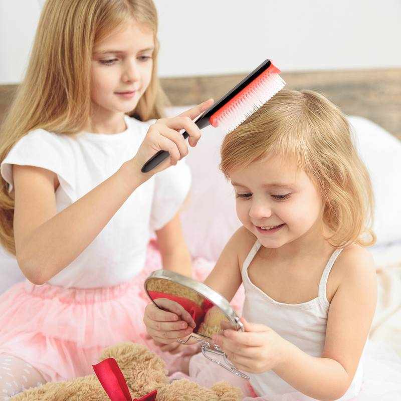 Cepillo Pelo Rizado de 9 Hileras, Peine Pelo Rizado, Hair Brush para Curly Rizos - Rojo - imagen 7