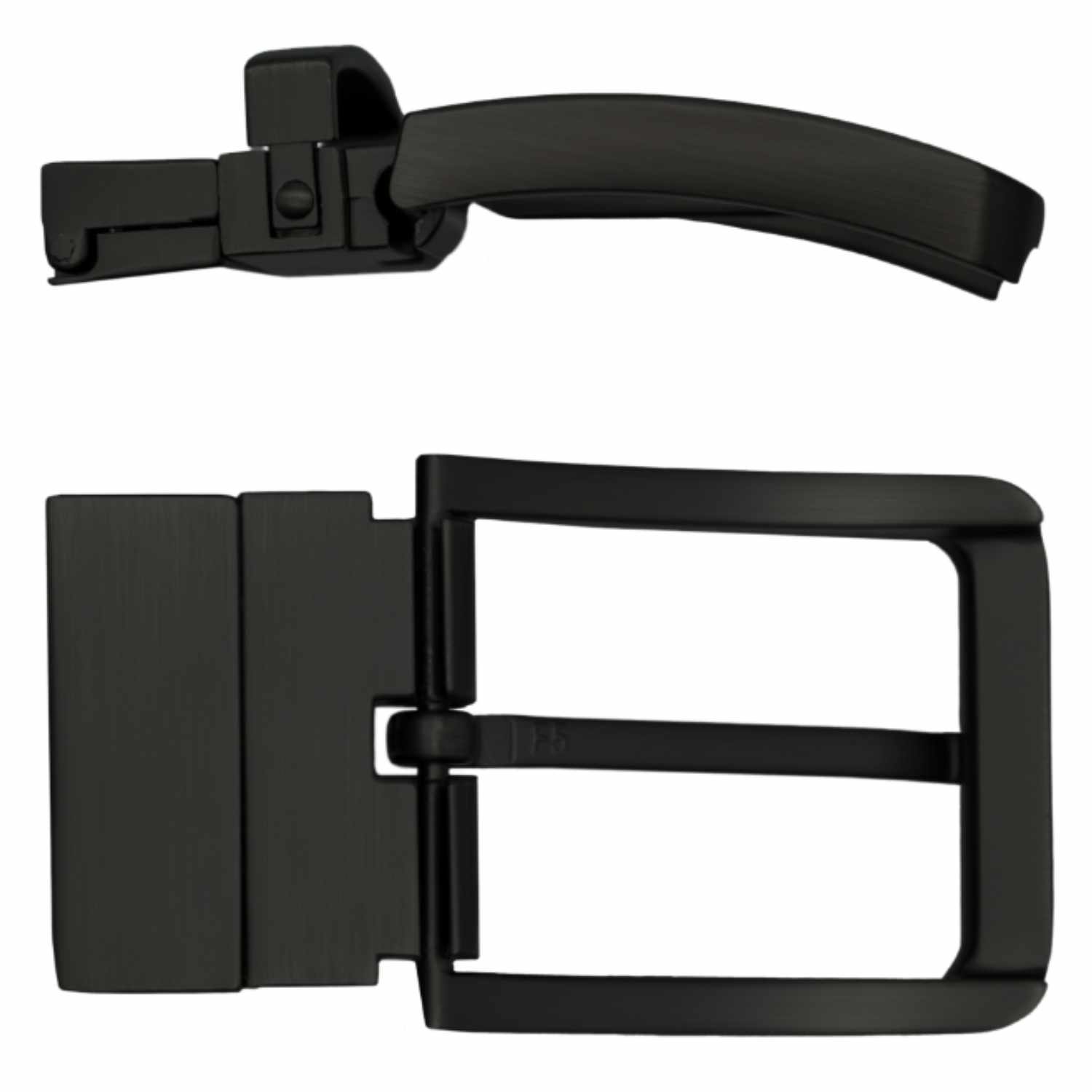 Hebilla reversible de cinturón, hebilla rectangular, hebilla giratoria - Negra - imagen 3