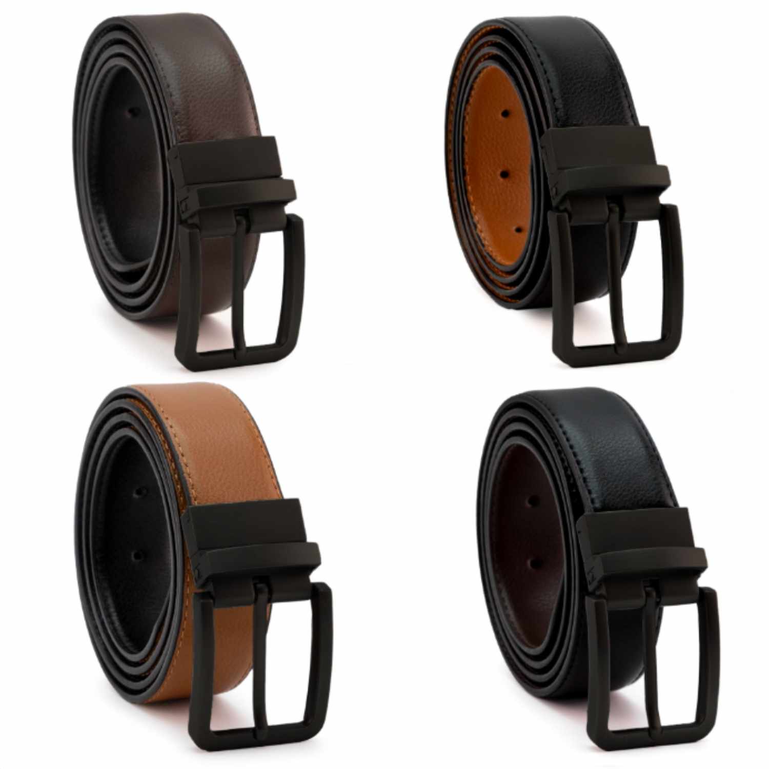 Hebilla reversible de cinturón, hebilla rectangular, hebilla giratoria - Negra - imagen 7
