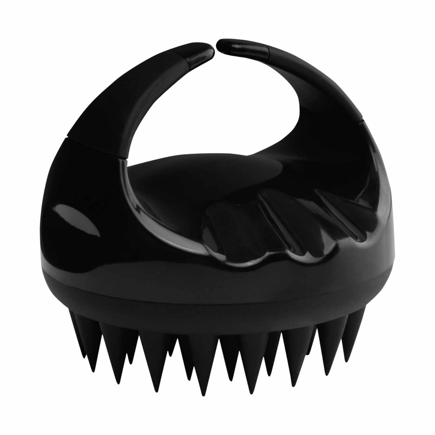 Masajeador Cuero Cabelludo, Cepillo Pelo de Silicona para Champú y Masaje Cabeza - Negro