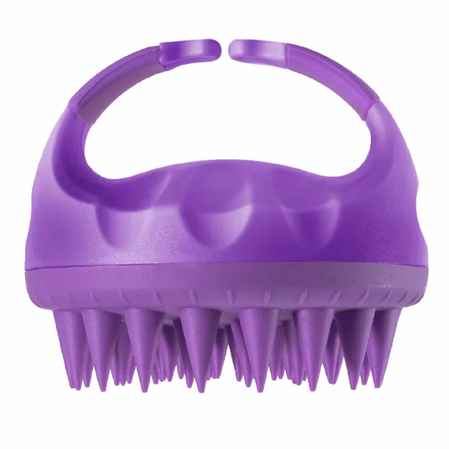 Masajeador Cuero Cabelludo, Cepillo Pelo de Silicona para Champú y Masaje Cabeza - Morado - imagen 1