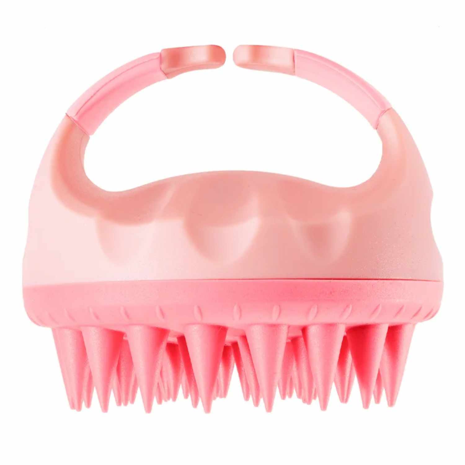 Masajeador Cuero Cabelludo, Cepillo Pelo de Silicona para Champú y Masaje Cabeza - Rosa