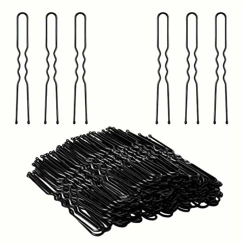 Horquillas de pelo en U - 100 unidades - Negro - 6 Cm - imagen 1