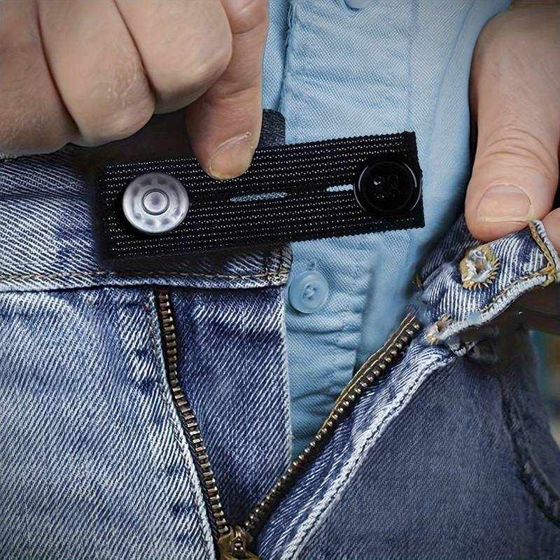 Extensor de botones para pantalones, Extensor de cintura ajustable, Extensor de botones elástico, Alargador de cintura - Blanco - imagen 5