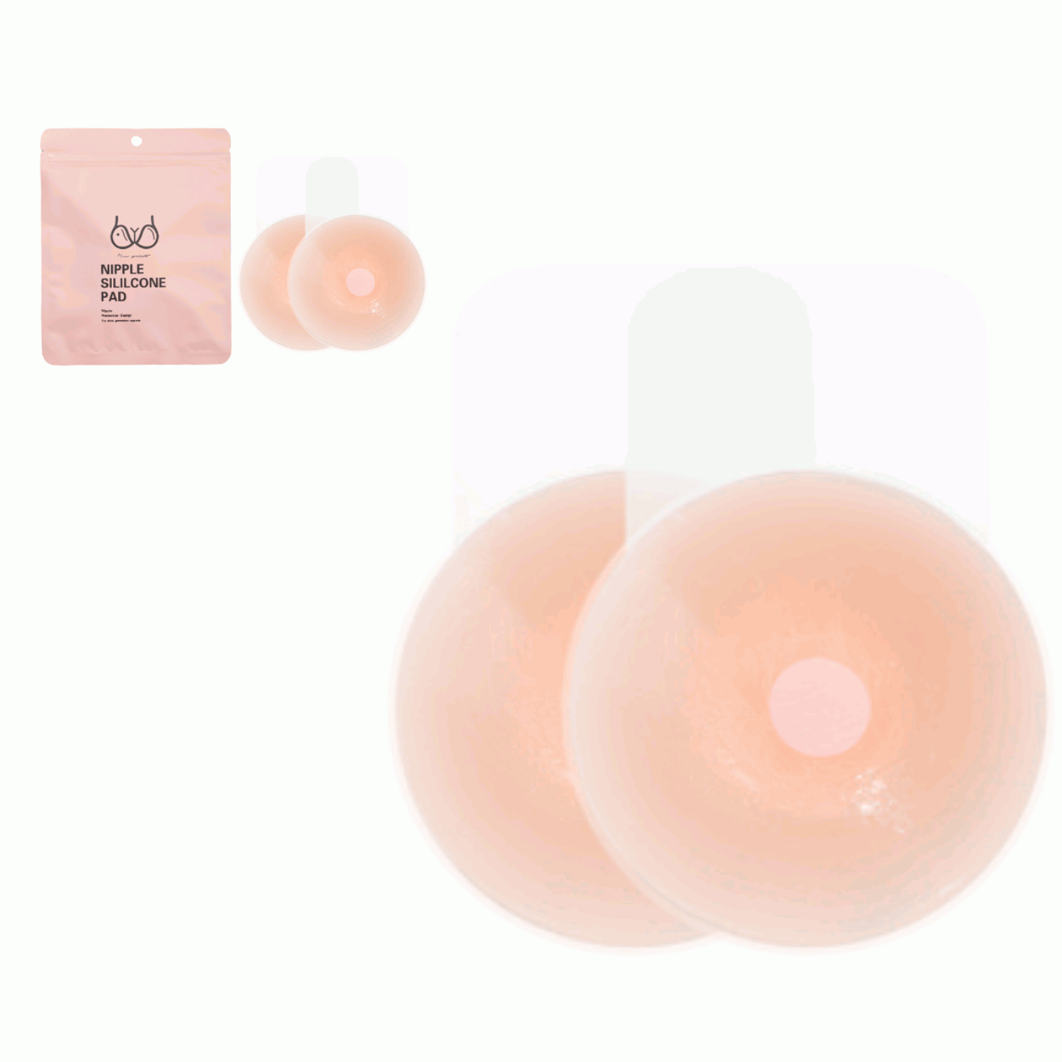 Cubierta de Pezón - Pezoneras Mejorado Silicona Push Up - Forma Redonda, 6.5 cm - imagen 1