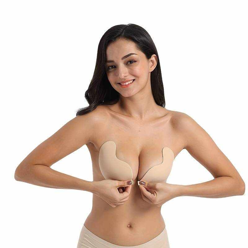 Sujetador invisible Adhesivo de Silicona Reutilizable, Copa B, Beige - imagen 6