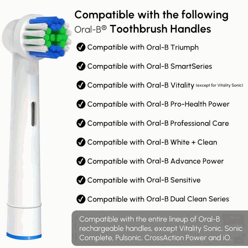 Set de 4 cabezales de repuesto para cepillos de dientes eléctricos compatibles con Oral-B - imagen 3