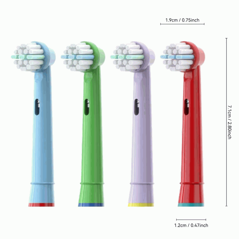 Set de 4 Cabezales de Repuesto para Cepillo de Dientes Eléctrico compatible con Oral-B Infantil - imagen 2