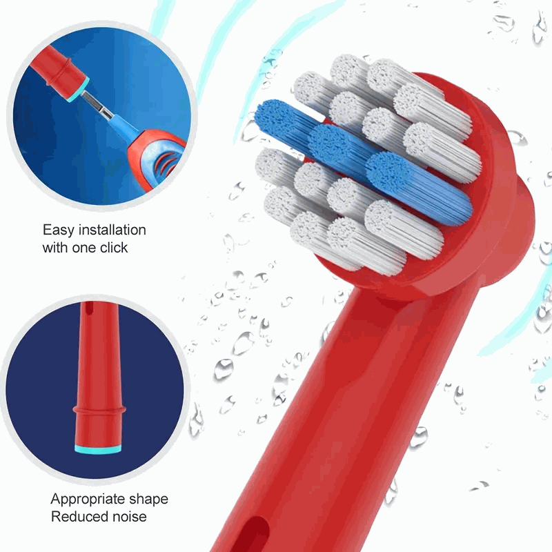 Set de 4 Cabezales de Repuesto para Cepillo de Dientes Eléctrico compatible con Oral-B Infantil - imagen 3
