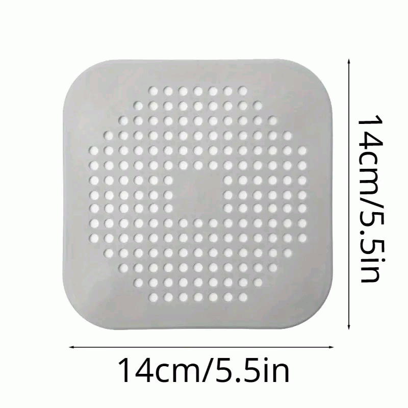 Filtro de Drenaje Plegable para Ducha, Baño y Cocina - Atrapa Pelos de Silicona con Ventosa - Gris - imagen 2