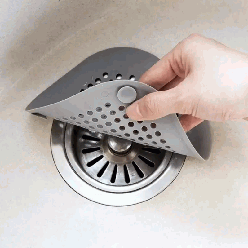 Filtro de Drenaje Plegable para Ducha, Baño y Cocina - Atrapa Pelos de Silicona con Ventosa - Gris - imagen 5