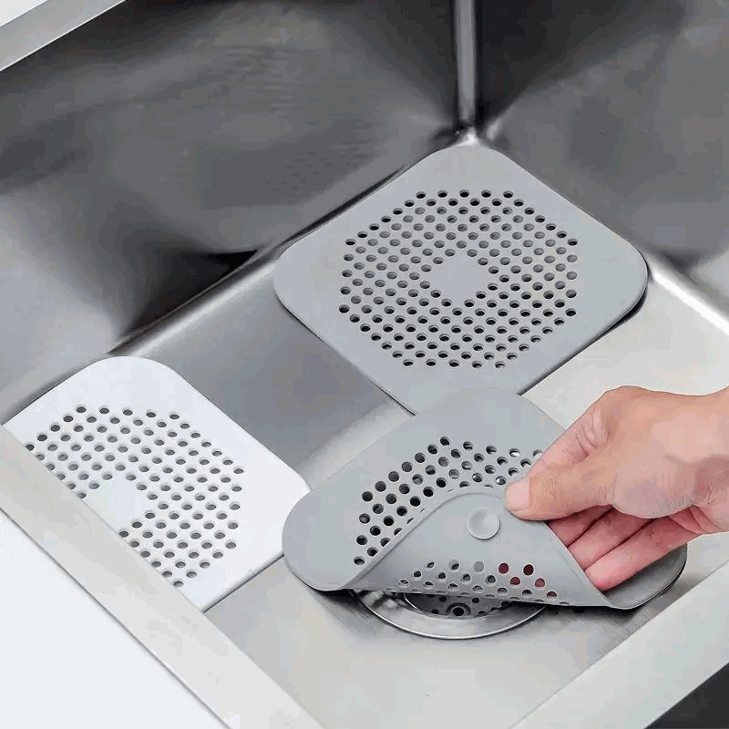 Filtro de Drenaje Plegable para Ducha, Baño y Cocina - Atrapa Pelos de Silicona con Ventosa - Blanco - imagen 3