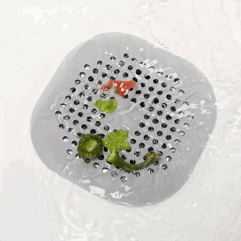 Filtro de Drenaje Plegable para Ducha, Baño y Cocina - Atrapa Pelos de Silicona con Ventosa - Blanco - imagen 4