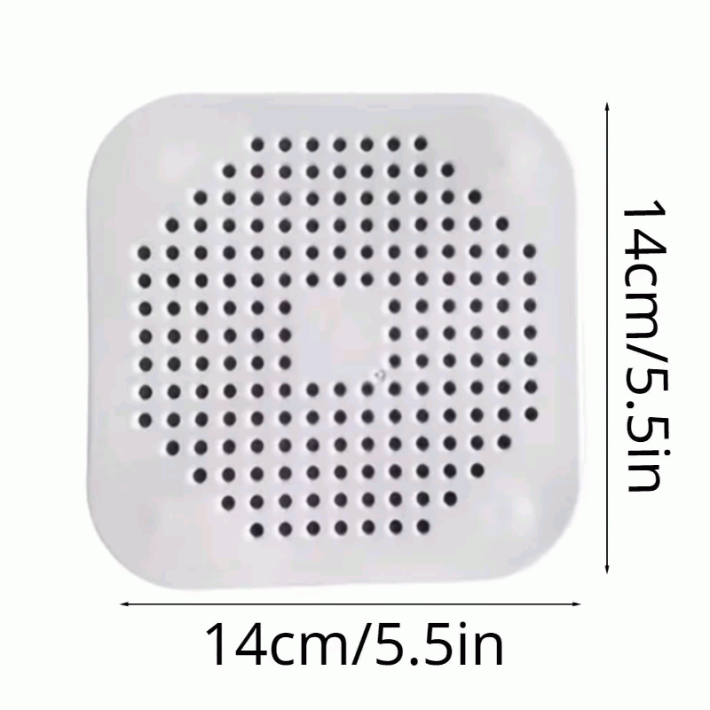Filtro de Drenaje Plegable para Ducha, Baño y Cocina - Atrapa Pelos de Silicona con Ventosa - Blanco - imagen 2