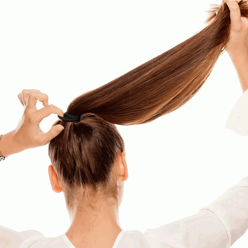 50 Gomas de Pelo, Bandas de Pelo Elásticas Fuertes para Coletas para Cabello - Finas - Negro - imagen 3