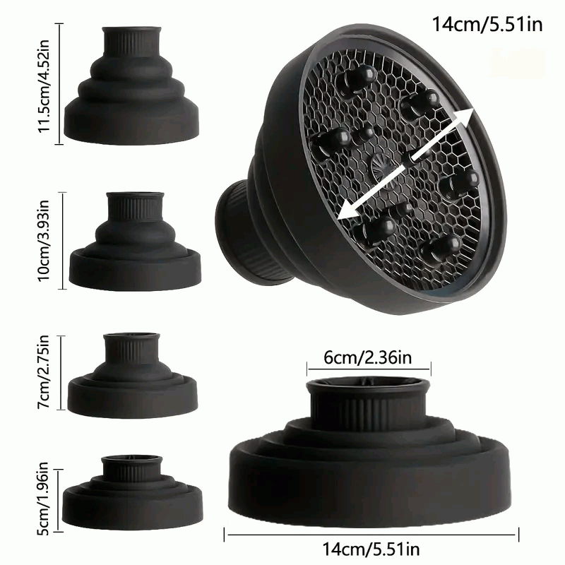 Difusor de pelo plegable universal para secador de pelo - Rosa - imagen 2