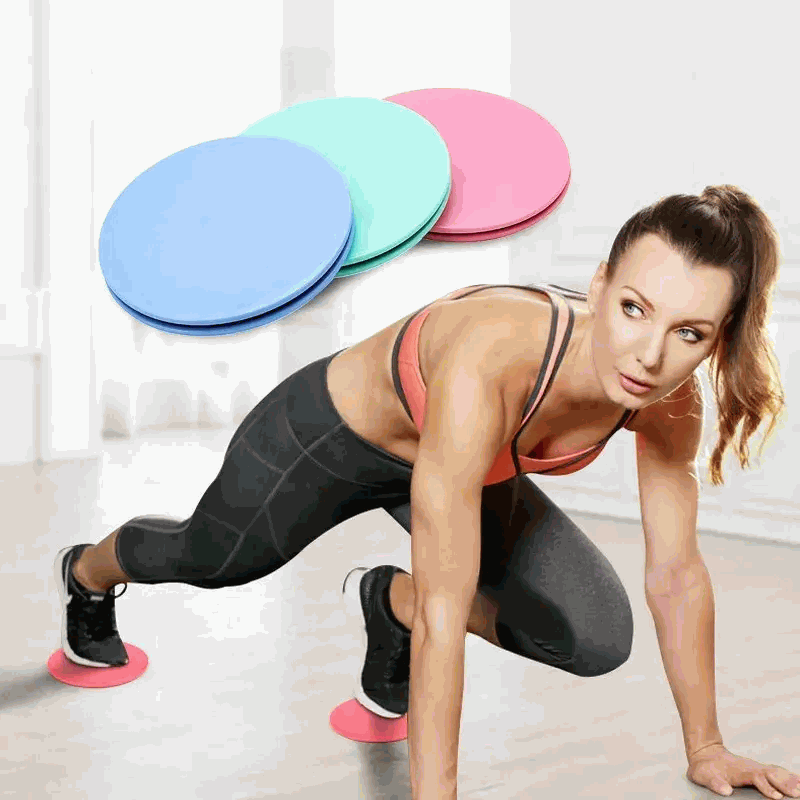 Discos Deslizantes para Fitness Abdominales, Discos Doble Cara Deslizantes para Hogar, Yoga, Fitness, Pilates - Negro - imagen 5