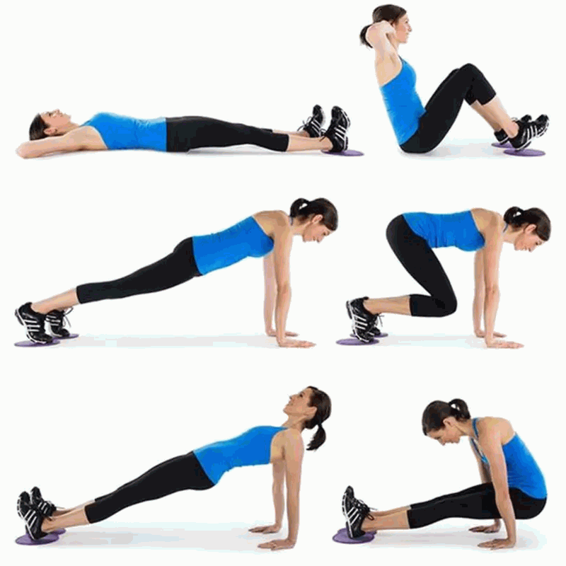 Discos Deslizantes para Fitness Abdominales, Discos Doble Cara Deslizantes para Hogar, Yoga, Fitness, Pilates - Azul - imagen 6