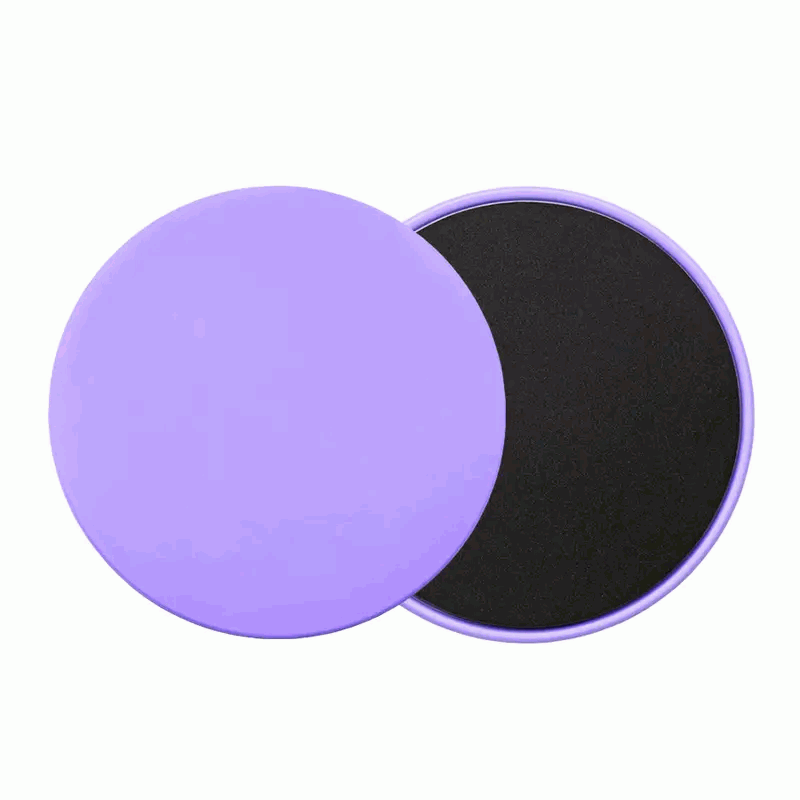 Discos Deslizantes para Fitness Abdominales, Discos Doble Cara Deslizantes para Hogar, Yoga, Fitness, Pilates - Morado