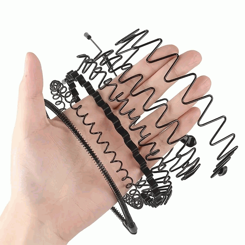 Set de 6 Diademas de Metal Antideslizantes - Aros de Pelo con Ondas de Moda para Hombres y Mujeres - Accesorios Elásticos y Cómodos para el Cabello - imagen 4