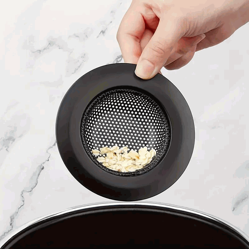Filtro de Acero Inoxidable para Desagüe de Baño y Cocina, Colador de Fregadero - 9 cm - Negro - imagen 4