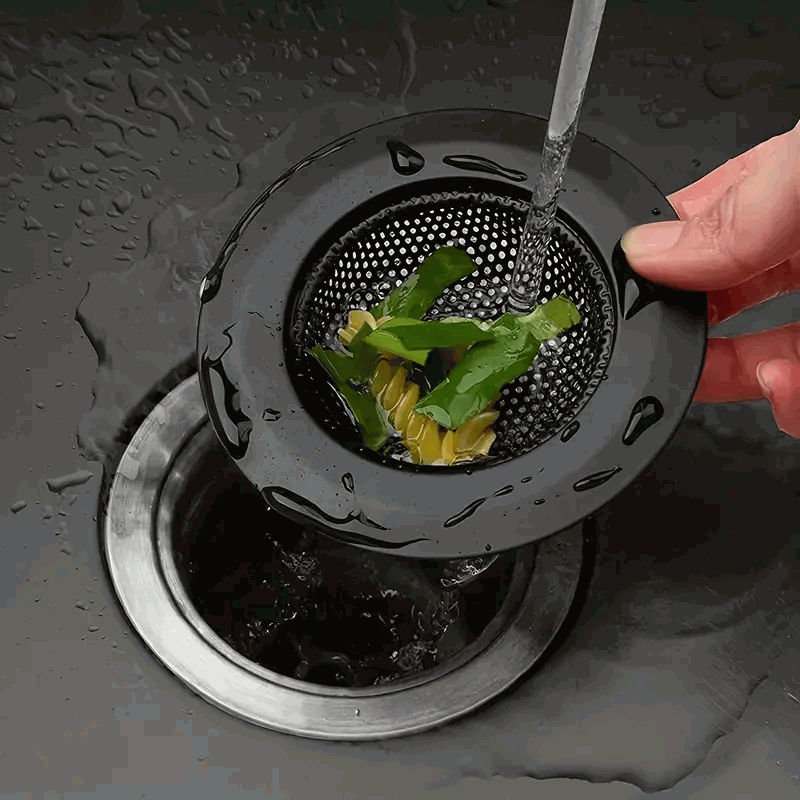 Filtro de Acero Inoxidable para Desagüe de Baño y Cocina, Colador de Fregadero - 11.5cm - Negro - imagen 3