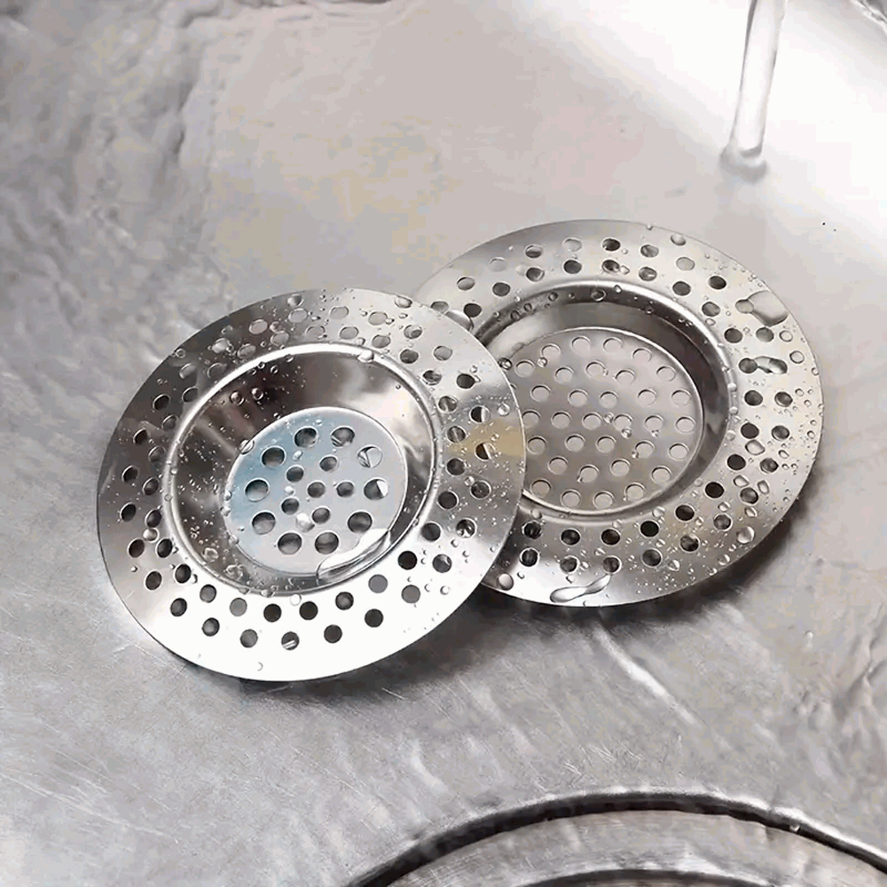 Filtro de Acero Inoxidable para Desagüe de Baño y Cocina, Colador de Fregadero - 7.7cm - 90 hoyos - Plateado - imagen 3