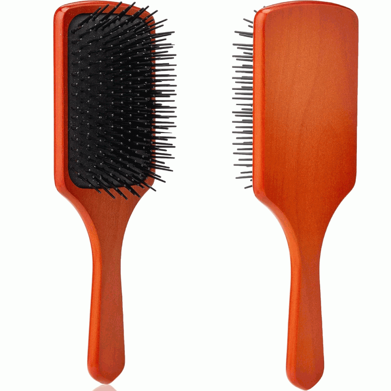 Cepillo Goma Rectangular con mango de madera - puas de plastico - Negro 21.5 cm - imagen 6