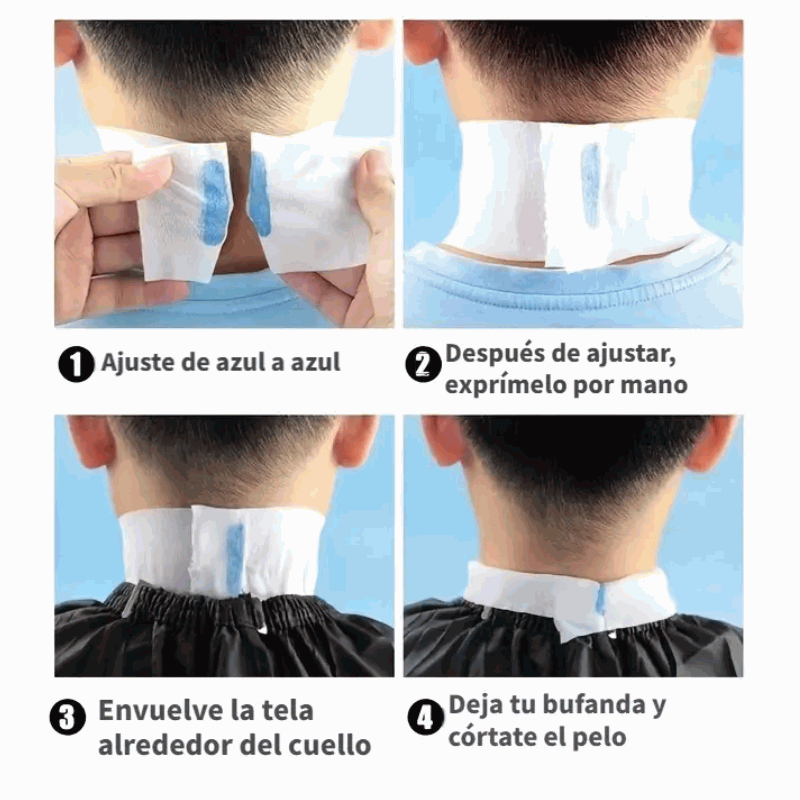 5 Rollos de papel de cuello para Barbería y Peluquería - 500 Servicios - Blanco - imagen 4