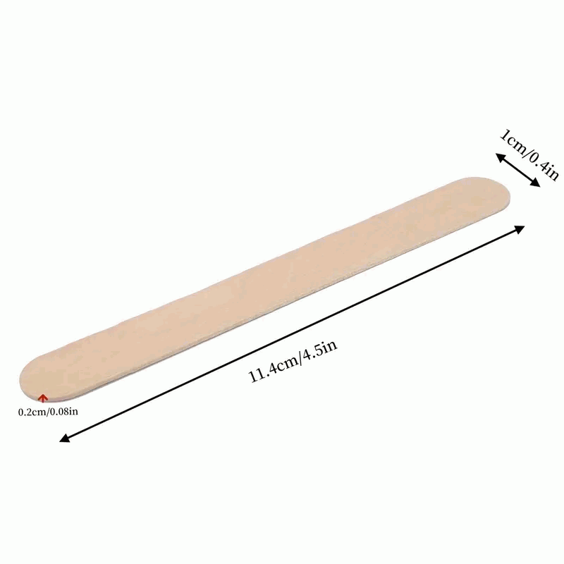 Espatula de madera para depilacion - 100 unidades - 11.5cm x 1cm - imagen 2