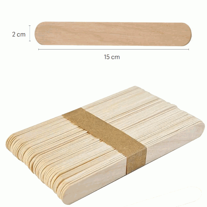 Espatula de madera para depilacion - 100 unidades - 15cm x 2cm - imagen 2