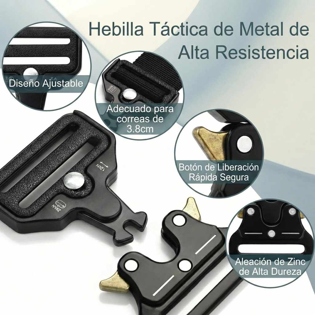 Hebilla de cinturón militar, Adaptable a Cinturones de hasta 40mm de Ancho - imagen 3