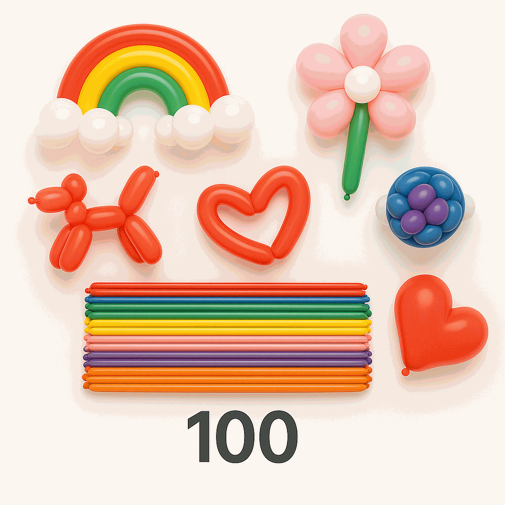 Globos Largos 100 unidades - Multicolor - Globos Mágicos y Moldeables DIY para Fiestas, Bodas y Cumpleaños - imagen 4