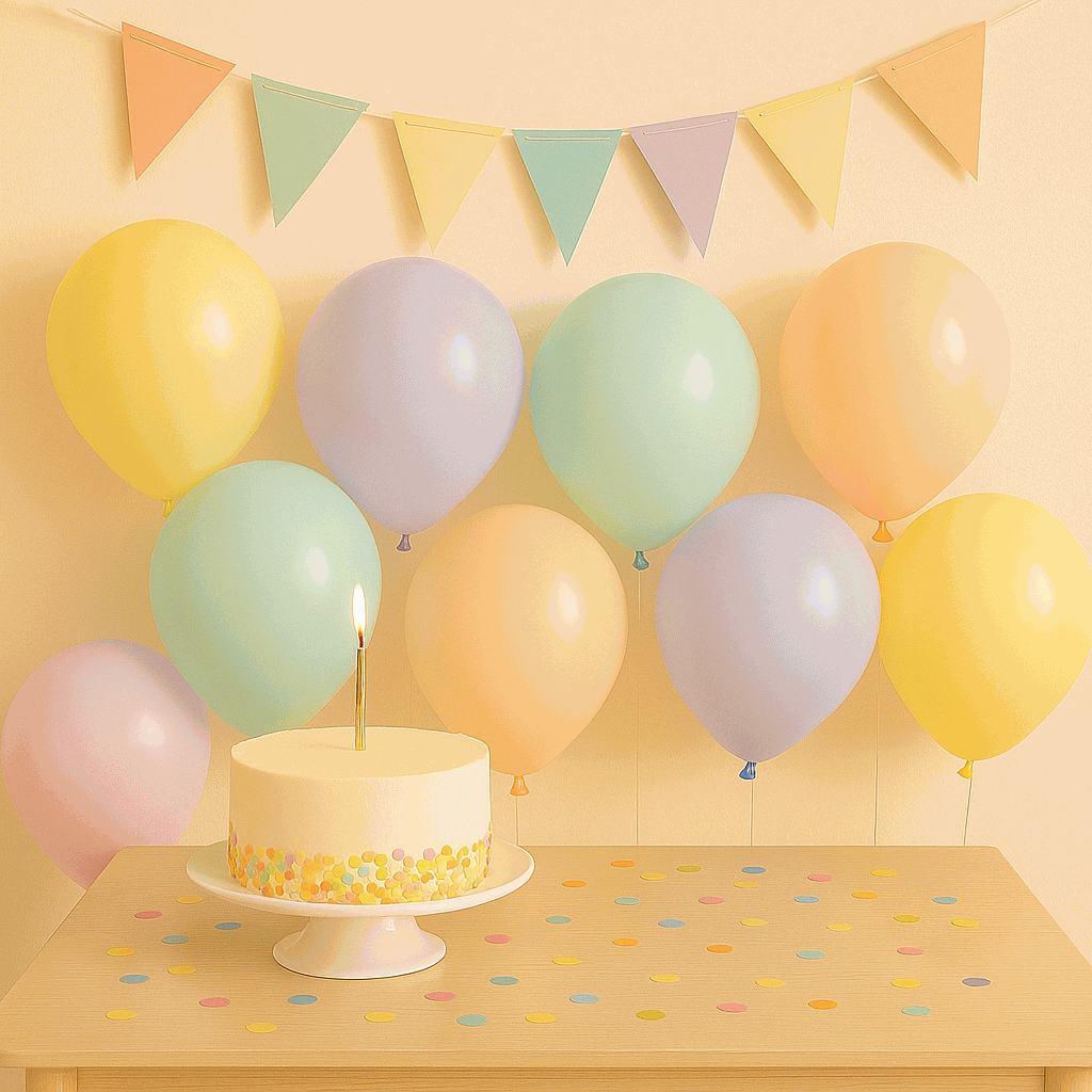 Globos de Cumpleaños Orgánicos 100 Piezas - 100% Látex Natural Biodegradable - Multicolor Pastel - 20 cm - imagen 2