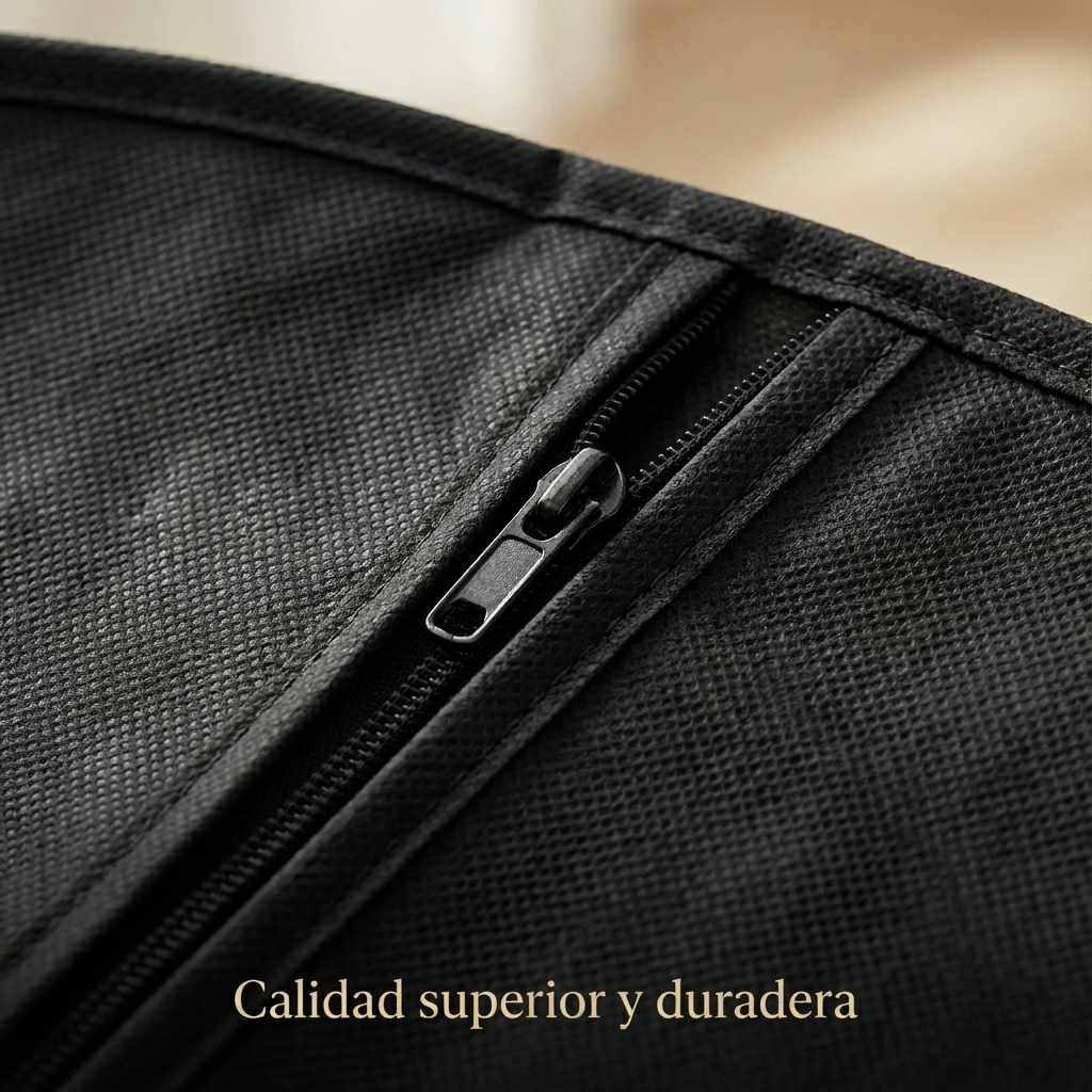 Funda para Trajes Negra de PEVA 60x90 cm - Protector de Ropa Transpirable, Antipolvo y Reutilizable - imagen 5