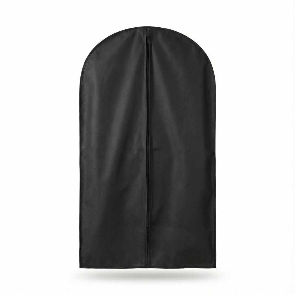 Funda para Trajes Negra de PEVA 60x137 cm - Protector de Ropa Transpirable, Antipolvo y Reutilizable