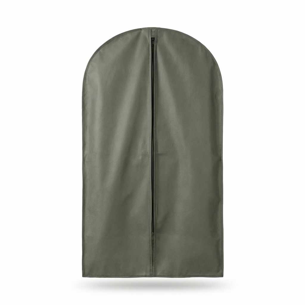 Funda para Trajes Gris de PEVA 60x137 cm - Protector de Ropa Transpirable, Antipolvo y Reutilizable