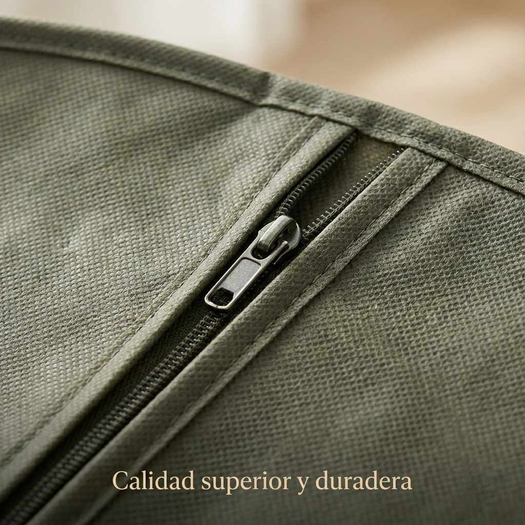 Funda para Trajes Gris de PEVA 60x137 cm - Protector de Ropa Transpirable, Antipolvo y Reutilizable - imagen 5
