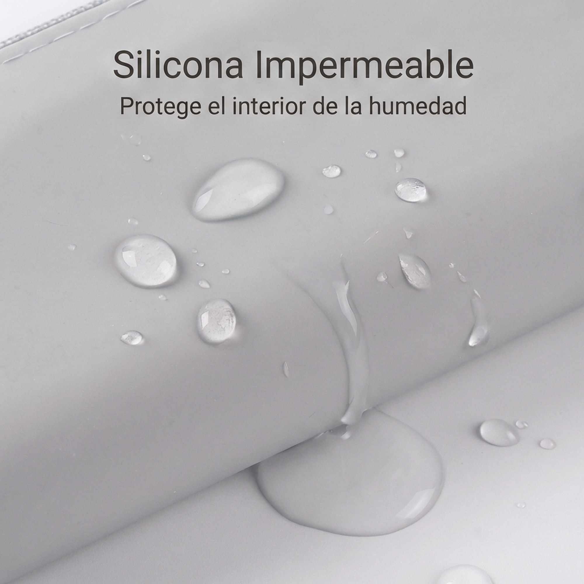 Estuche Rígido de Silicona con Cremallera – Funda Organizadora para Lápices, Maquillaje y Accesorios – Gris - imagen 4