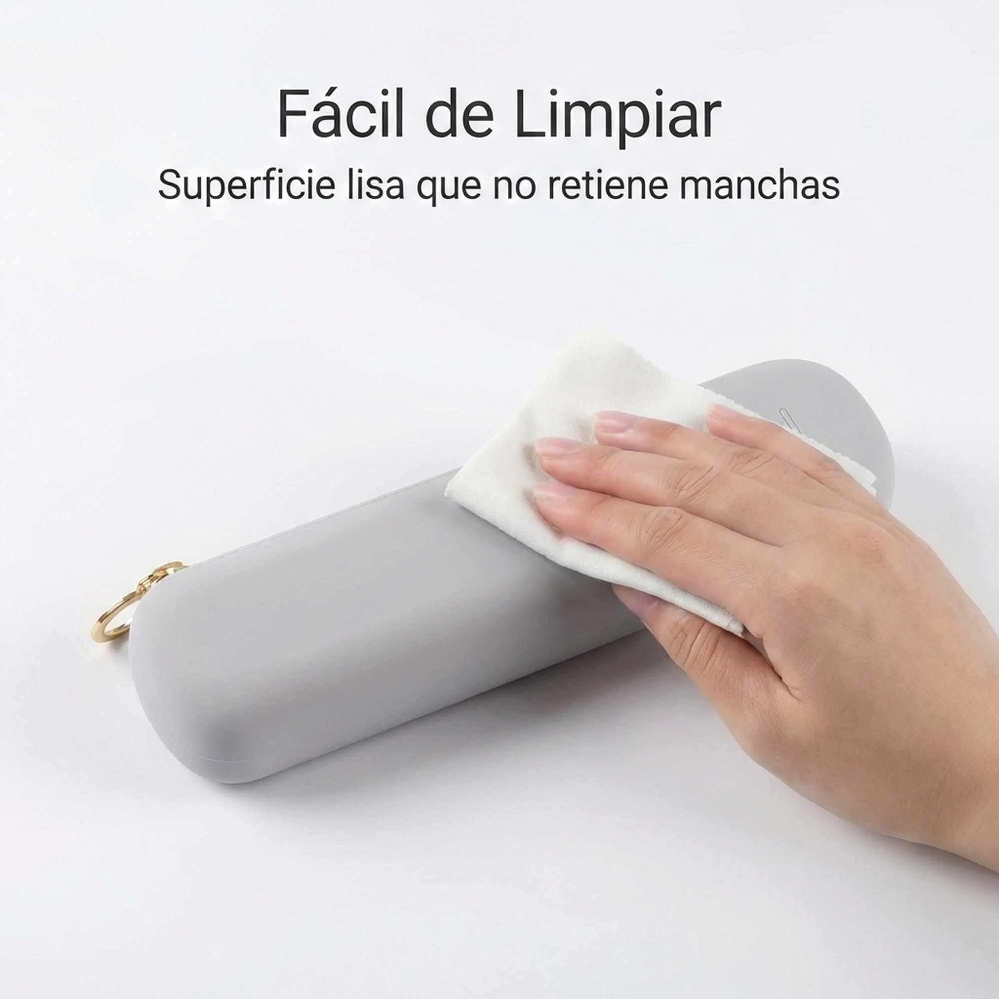 Estuche Rígido de Silicona con Cremallera – Funda Organizadora para Lápices, Maquillaje y Accesorios – Gris - imagen 6